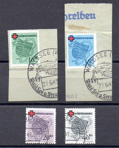 Wurttemberg Nº Michel 40A/43A (o)